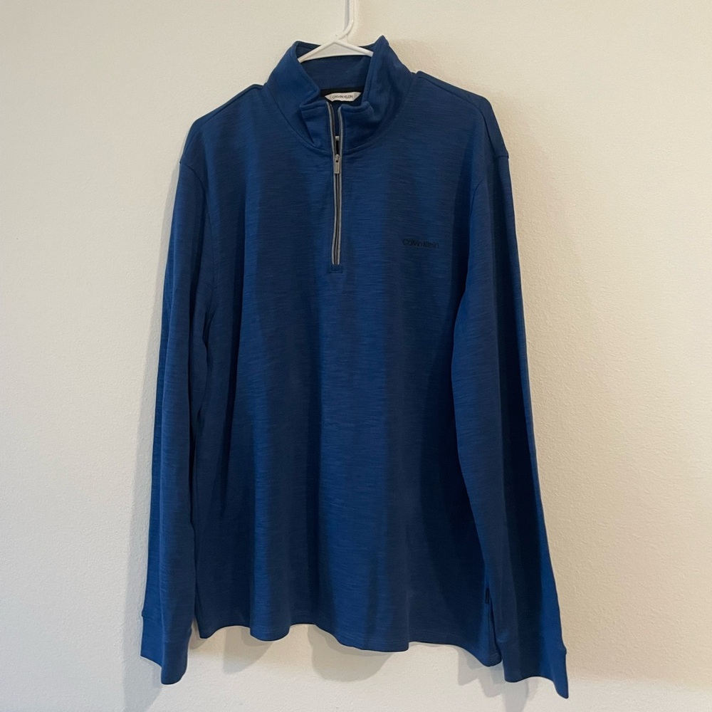 Calvin Klein Blue Half-Zip Sweater XL